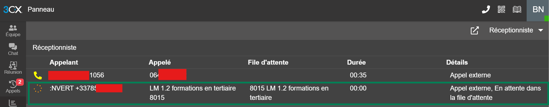 Suivi des tests et premiers appels SVI